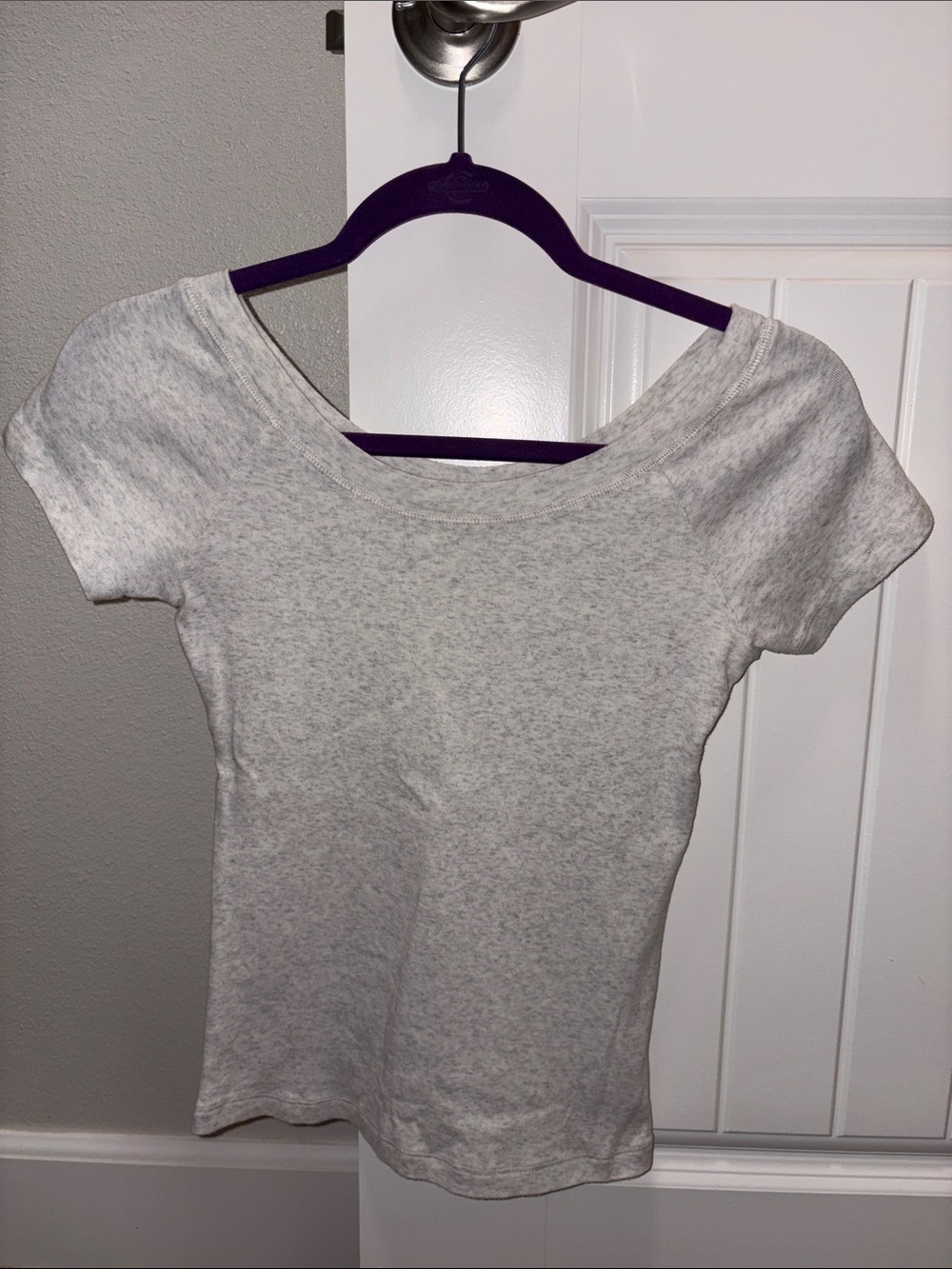 BRANDY MELVILLE NWOT Gray Short Sleeve Cotton Tee